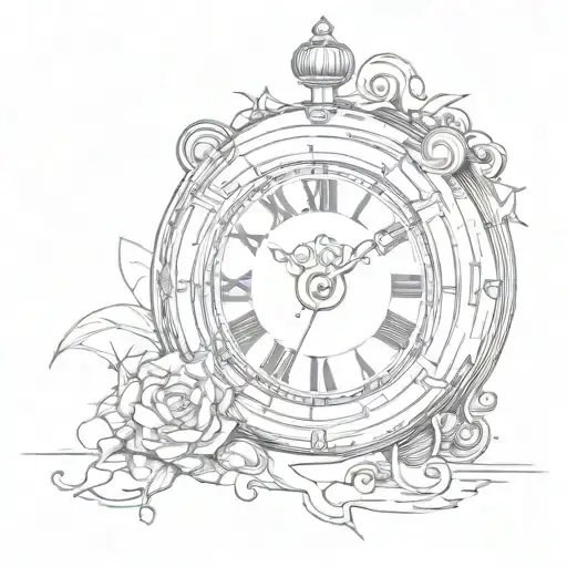 Clock With Lighting Around It