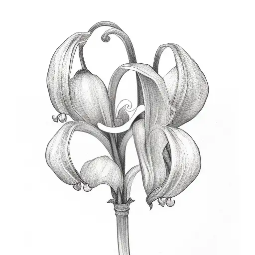 Lily Of The Valley In The Style Of A Traditional Swedish Kurbits