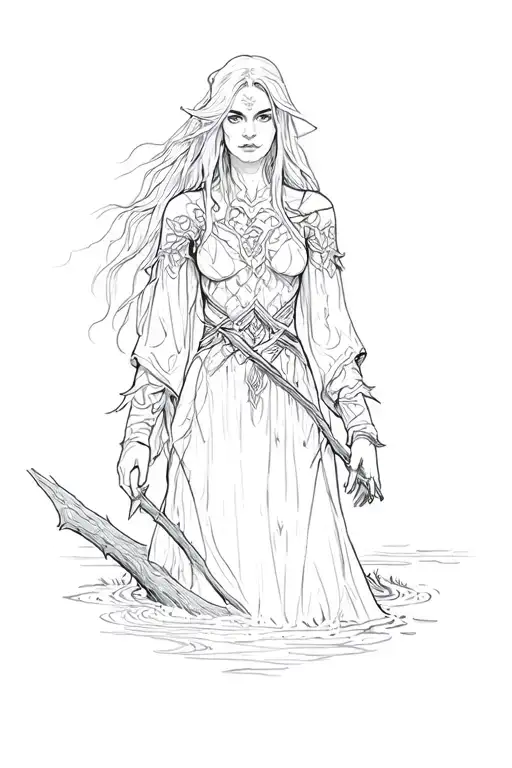 Lady Of Swamp In The Forest The Witcher 3 Style