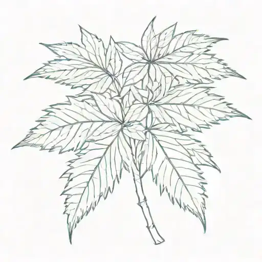 Negitive Shaded Marajuana Leaf Smoke Filler