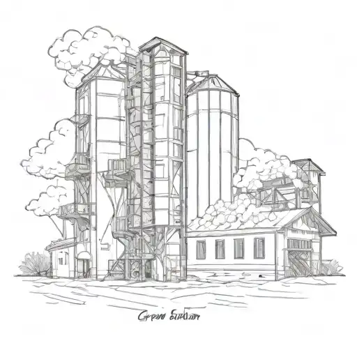 Grain Elevator On Fire