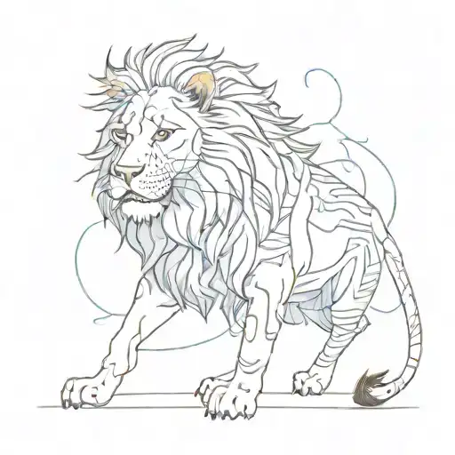 Combine A Cat And A Lion In A Unique And Artistic Way