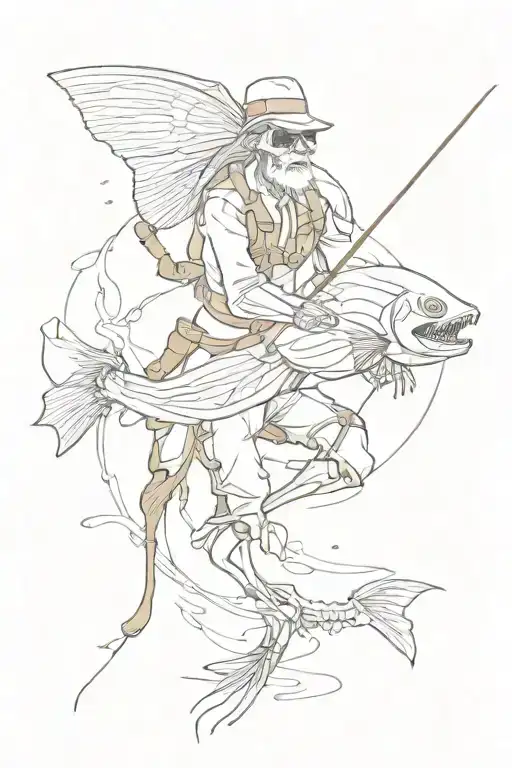 Fly Fishing Skeleton