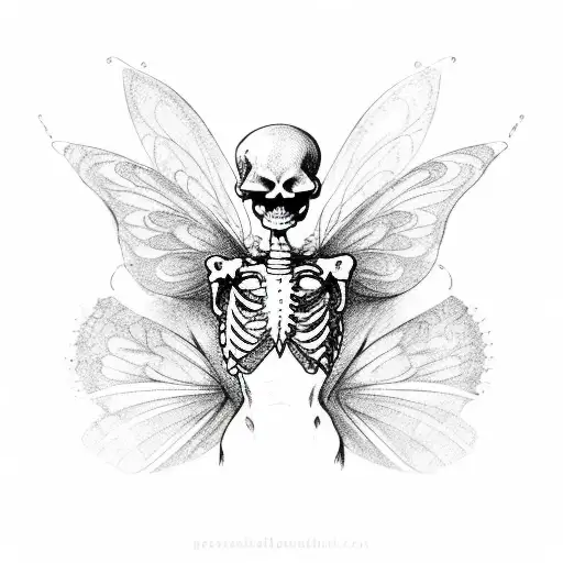 Skeleton With Fairy Wings