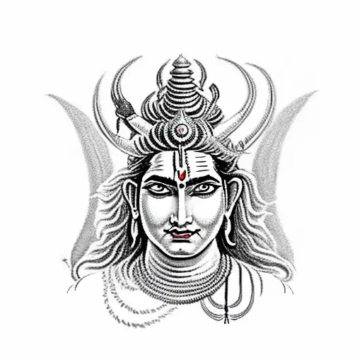 Lord Shiva With Trishul And Eagle Background