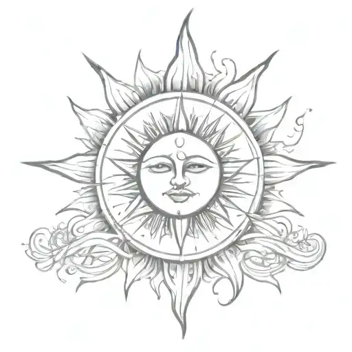 Sun With Thrishul