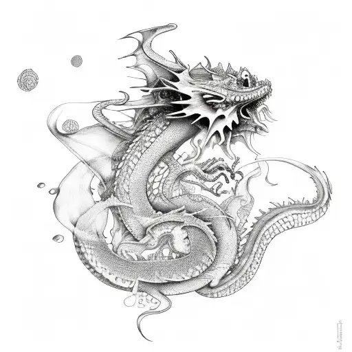 Mixed Dragon And Jellyfish