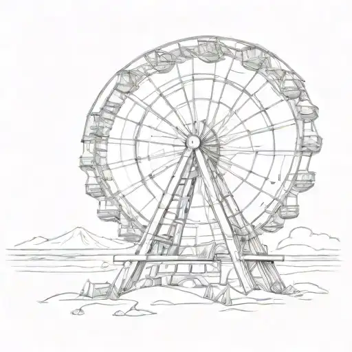 Ferris Wheel On A Beach
