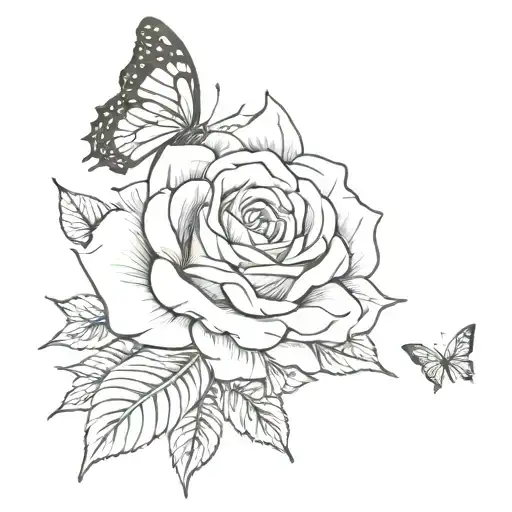 Rose That Says Mellissa With Butterfly
