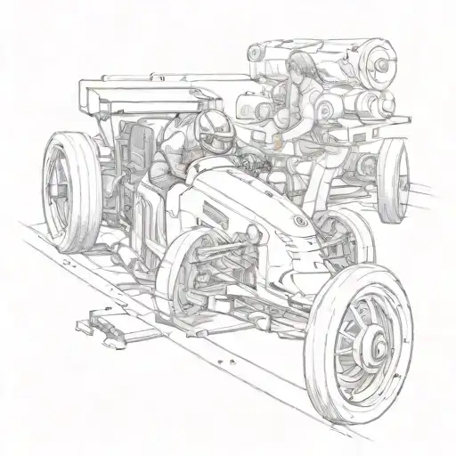 A Carpenter Building A Formula One Car Out Of Train Parts