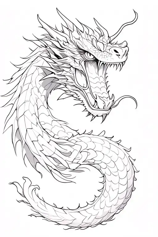 Dragon Tattoo Japanese Age Style Edo