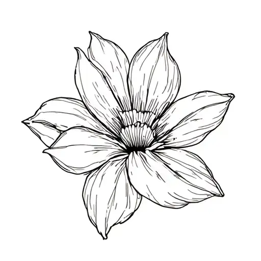 Minimalist One Line Flower