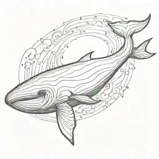 Line Art Whale