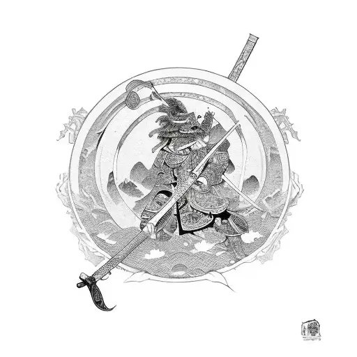 Pez Koi Mar Siheyuan Samurai Guerrero