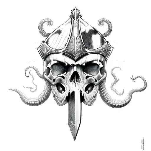 Sword Skull Snake Knight