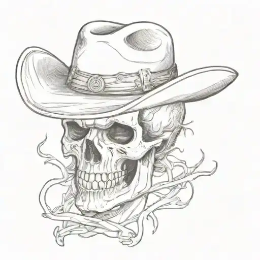 County Cowboy Skull