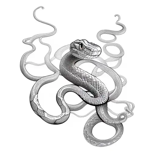 Snake Rapped Around Forearm