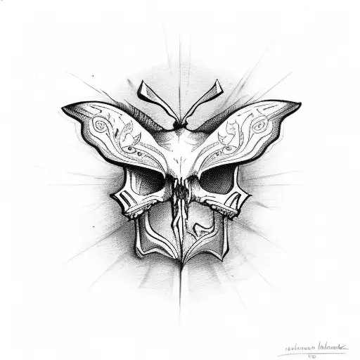 Moth With Misfits Skull