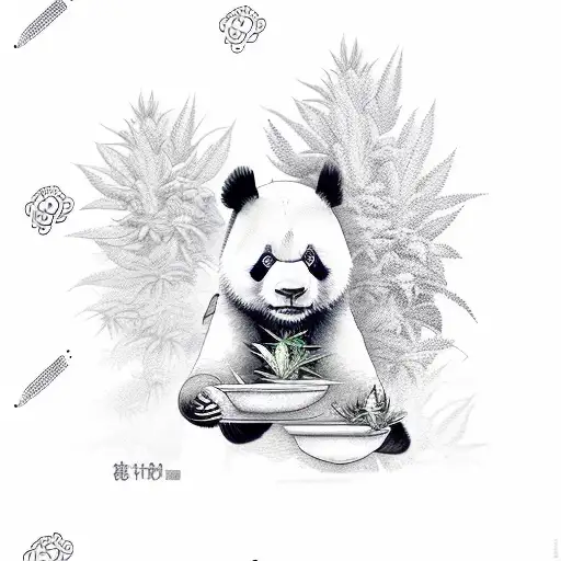 Panda With Cannabis
