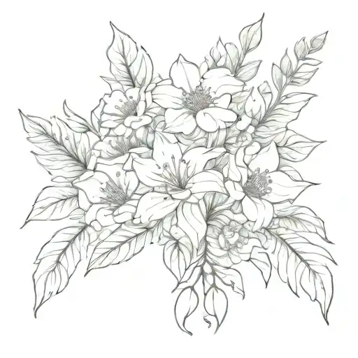 Birth Month Flower Bouquet July May March And August