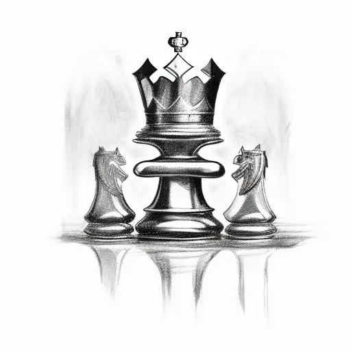 King Chess Piece On Throne