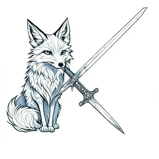 Fox And Space And Sword