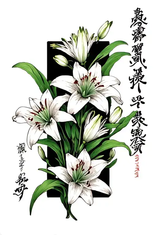 Spider Lilies Blooming Along With The Word Renewed Written In Italian