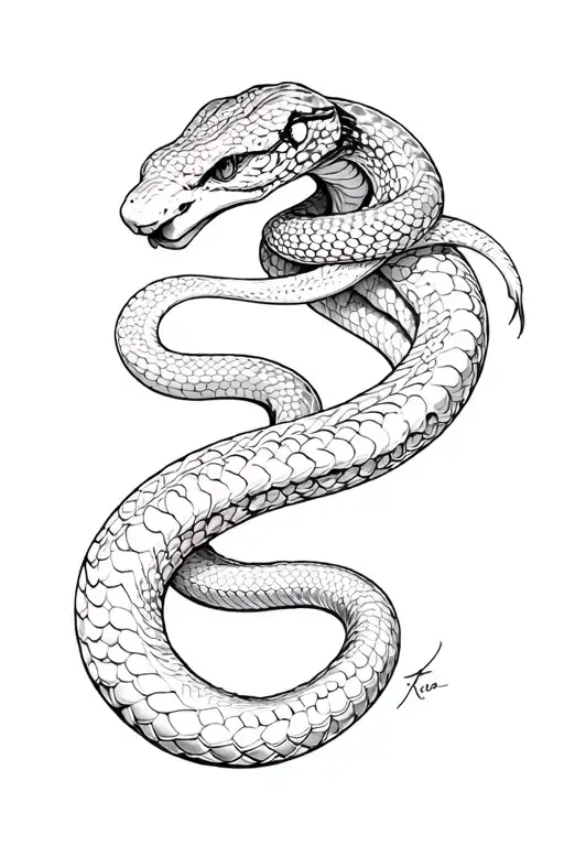 Ros With Snake Wrapping