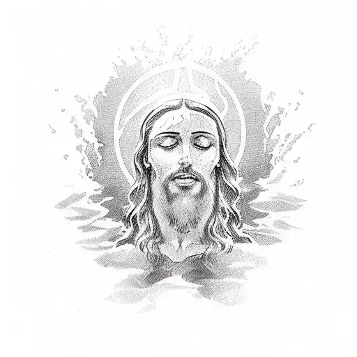 Water Scene With Jesus