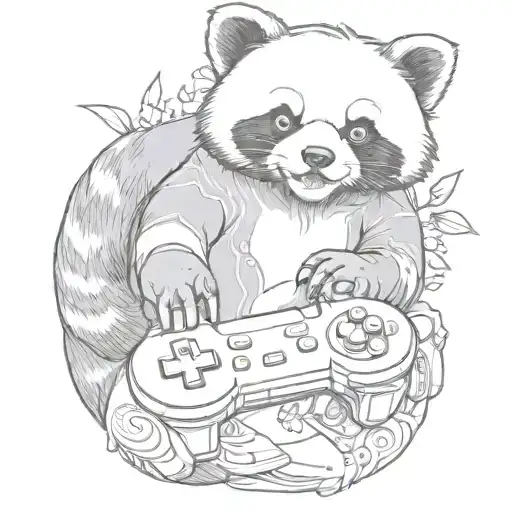 A Red Panda Playing A Video Game Controller As If It's A Musical Instrument