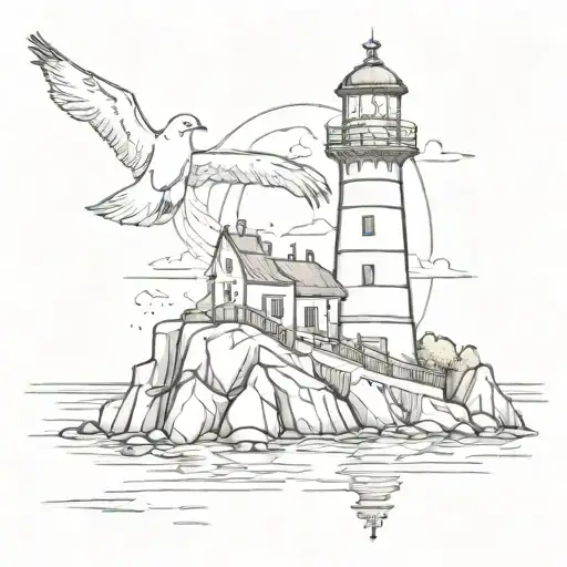 Lighthouse Seagulls Sea Vladivostok