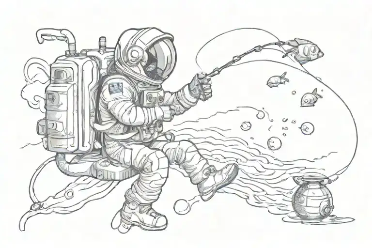 Astronaut Fishing
