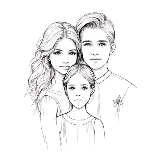 Family Line Portrait