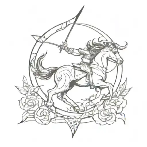 Overcoming Adversity With A Warrior Spirit Tattoo Featuring A Sagittarius Symbol