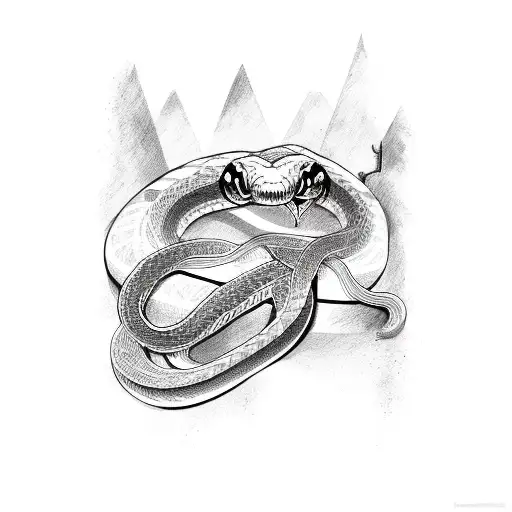 Snake Wrapped Around Body