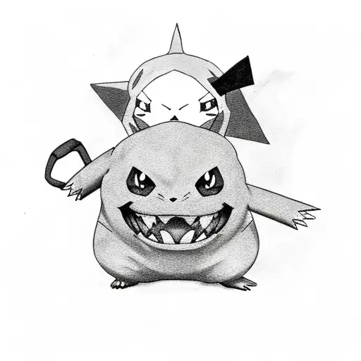 Pokemon Gengar With Pikachu