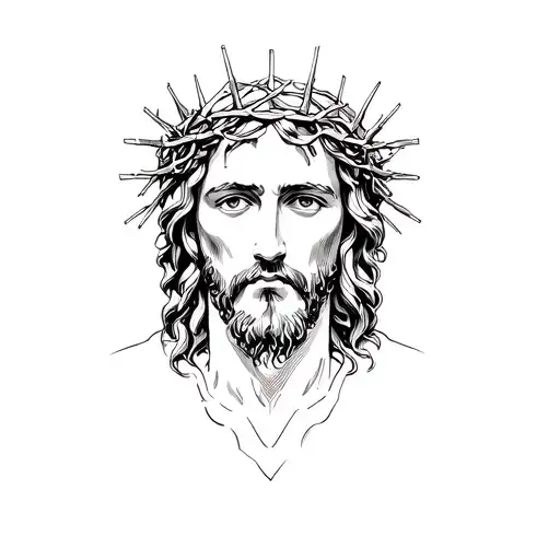 Jesus Wearing The Crown Of Thorns