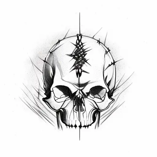 Barbed Wire Skull