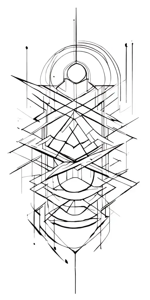 Lines And Geometric Shapes Combined