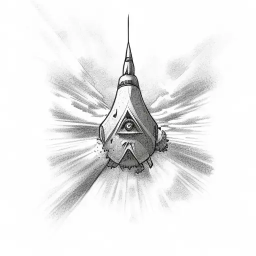 Shooting Star Through Clouds