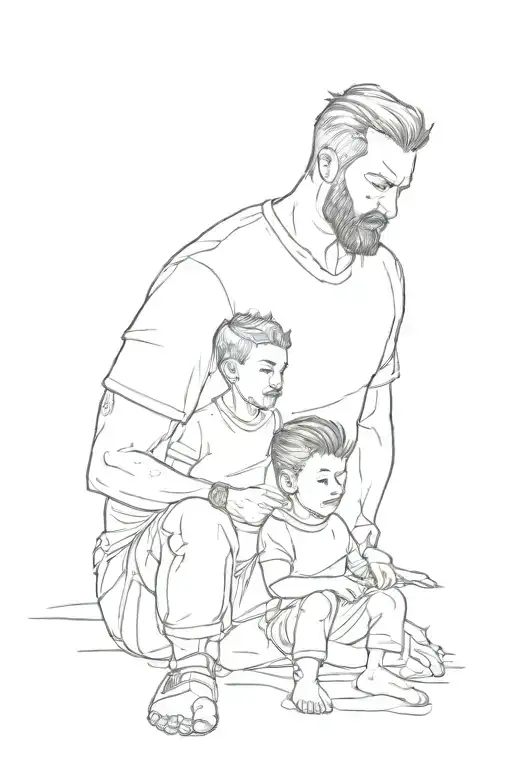 Father And Son Matching Tattoos Inspired