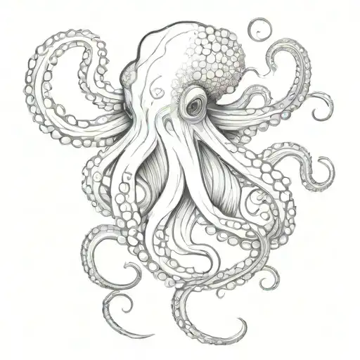 Mysterious Octopus With Very Long Tentacles