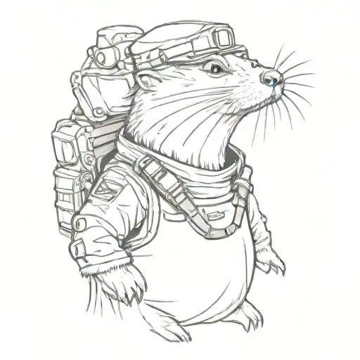 An Otter Character Dressed In Military Gear Inspired By A Video Game Theme