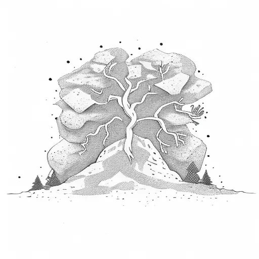 Dead Tree With The Rock In The Ground Saying You Are Enough