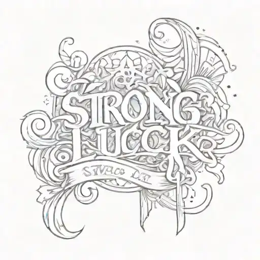 Strong Luck Helps Lettering