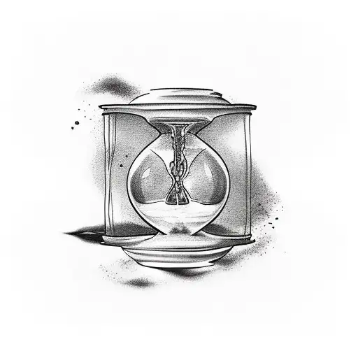 Hourglass Tattoo Where Most Of The Sand Is At The Bottom