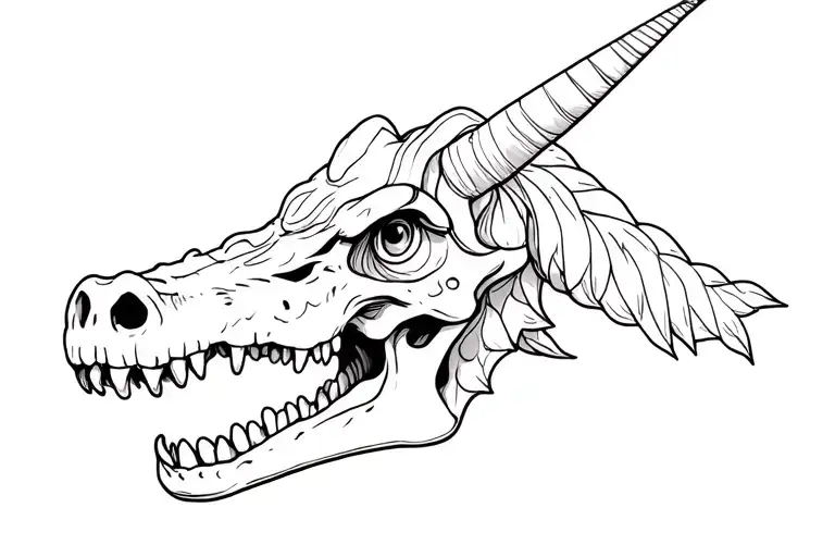 Unicorn Skull With Fl Gator