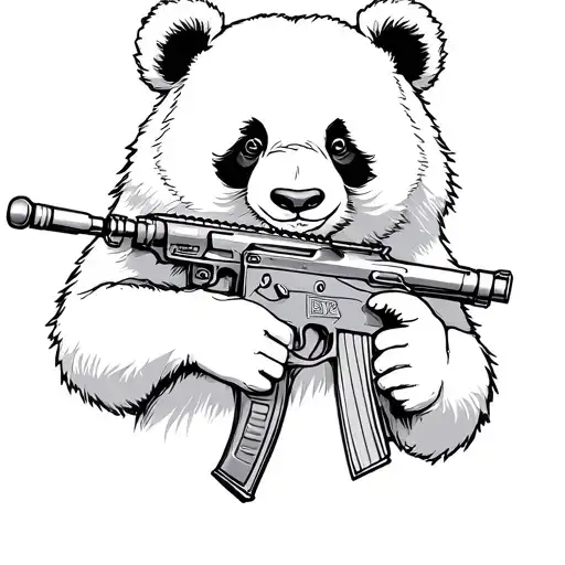 Panda Shoots From Kalashnikov