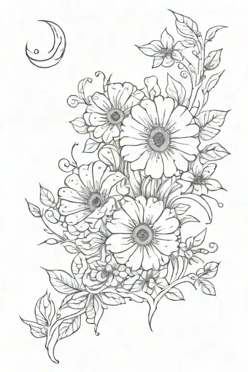 Semicolon Flowers Blooming