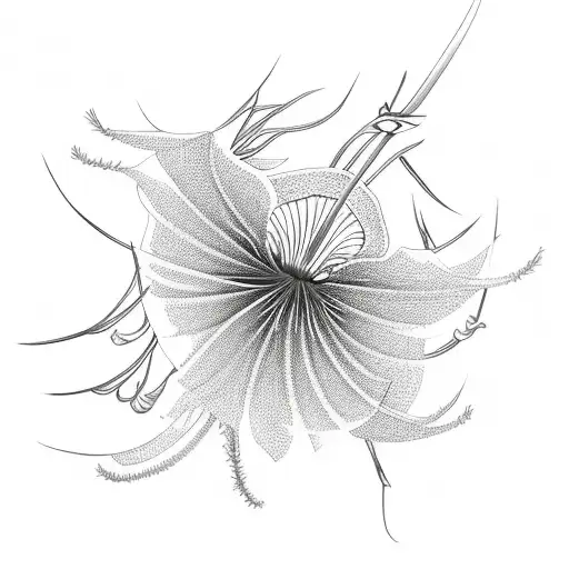 Red Spider Lily With A Hanafuda